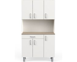 Buffetkast Gabe-Kronberg eik/mat wit - CBA - Buffetkast - Wit - Melamine; Spaanplaat