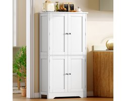 Buffetkast - Keukenkast Opbergkast - Keuken Opbergen - 4 Deuren 6 Planken - 130x60x30cm - Wit