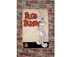 Bugs Bunny - Metalen wandbord - Wandbord - Mancave - Mancave decoratie - Decoratie - Metal sign - Tekst bord - Bar decoratie - Metalen decoratie - 20x30cm - Uniek - Cadeau - Metalen borden - UV beste