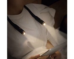 Buigbare boeklamp voor in bed - Neklamp met 4 LED Lichten en Verstelbare Helderheid - Perfect voor Lezen, Breien, Haken en Handwerken