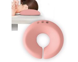 Buikligkussen - Massagekussen voor op de buik - 28,8 x 7,5 cm - U-vormig kussen - Traagschuim - Gezichtskussen - Hoofdsteun voor spa, schoonheid, gezichtsbehandeling en ontspanning - Hoofdsteun voor salon - Roze