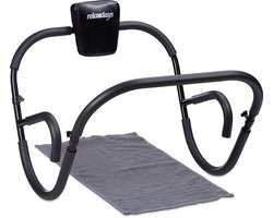 buikspiertrainer opvouwbaar - met hoofdkussen - ab trainer - zwart