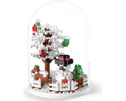 Building blocks - puzzel - blokjes - steentjes - kerstmis - kerst - feestdagen - vermaak - plezier - hobby - vrije tijd - creatief - creatie - sneeuwpop - sneeuw - boom - stolp - cadeau - geschenk - feest - verjaardag