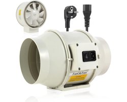 Buisventilator 125 mm Inline Ventilator voor Rookafzuiging en Ventilatie - Stil en Efficiënt met IEC Stopcontact