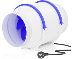 Buisventilator 150mm - Geluidsarme Inline Ventilator voor Badkamer, Kantoor en Groeiruimtes