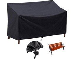 Buiten Bankhoes 2-Zits - Beschermhoes voor Tuinbank, Loveseat, Bank en Schommelbank, 134 x 66 x 89 cm, Zwart