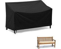 Buiten Bankhoes 3-Zits - Beschermhoes voor Tuinbank, Loveseat, Bank en Schommelbank, 162 x 66 x 89 cm, Zwart