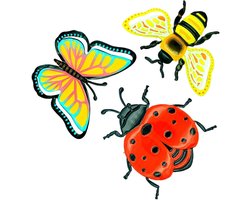 Buiten Decoratie Set - Tuin Ornamenten - Ruimtes Verfraaien - Weerbestendig Metaal - Set Van 3 - Multicolor