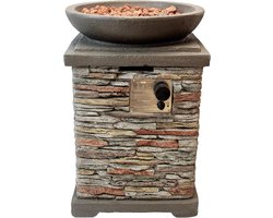 Buiten gashaard Vuurtafel met Lavastenen en Waterdichte Hoes