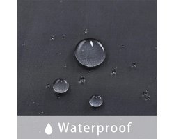 Buiten gordijnen - waterdichte buitengordijnen voor terras – 2 panelen met ringen, voor woonkamer, slaapkamer, veranda, pergola, tuinhuisje, 132 x 213 cm, zwart