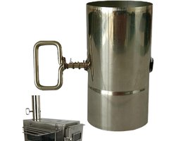 Buiten Houten Kachel Pijp - Fornuisbuisverlenging Schoorsteen - Buiten Koken - Verstelbaar Ontwerp - 6*11cm - Roestvrij Staal