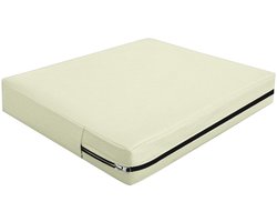 Buiten Kussenhoezen Met Rits, Waterdichte Rotan Meubilair Stoelhoes, Hoezen Voor Bank Kussen Tuin Patio Caravans Camper Bank (Beige,50×45×10cm)