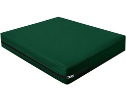 Buiten Kussenhoezen Met Rits, Waterdichte Rotan Meubilair Stoelhoes, Hoezen Voor Bank Kussen Tuin Patio Caravans Camper Bank (Dark green,60×60×10cm)