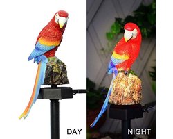 buiten lamp - fakkel - werkt op zonne-energie - thema: Papagaai