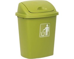 Buiten Prullenbak - Afvalbak Deksel - Afval Sorteren - Schokbestendig Deksel - 60L - Bianco