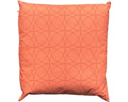 Buiten sierkussen all weather circle oranje - 45 x 45 x 10 cm