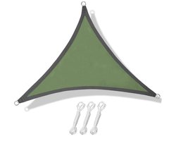 Buiten UV-bescherming Zeil Tuin Schaduwdoek Zonnescherm Buitenluifel Tuin Patio Zwembad Schaduw - Driehoek Legergroen - 3*3M