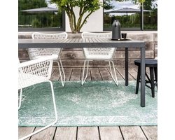 Buiten vloerkleed sage - Groen - dubbelzijdig - EVA Interior - 280 x 380 cm - (XXL)