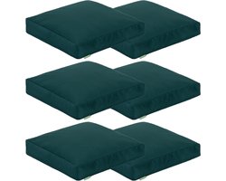 Buiten Vloerkussen - Zitkussen Tuin - Ontspannen Zitten - Zacht Ademend Luxe - 60x60x10 cm - Groen