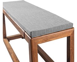 Buitenbank Kussen Hoes, 45D Hoogveerkrachtig Schuim Zitkussen, Anti-Slip Wasbaar Kussen voor Terrasbank, Bankje, Binnenmeubels, Raam, Piano, Eettafel(Lichtgrijs,160x30cm/63x12in)