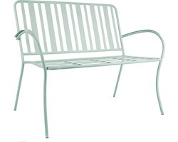 Buitenbank Lines staal jade groen
