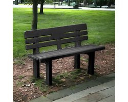 Buitenbank Marinella - Monoblock Tuinbank - 100% Made in Italy - 110 x 52 x 71 cm - Antraciet