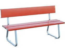 Buitenbank - Tuinbank - Ontspannen buiten - Stevig gegalvaniseerd metaal - 150cm - Rood