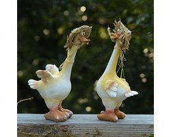 Buitenbeelden staand eend tuin dierensculptuur decoratieve figuur tuindecoratie figuren dieren voor buiten decoratieve sculptuur van polyresin voor binnen en buiten