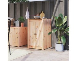 Buitendeuren Hout - Kastdeuren Tuin - Buitenkeuken Afwerking - Massief Grenenhout - 50x9x82 cm - Houtkleur