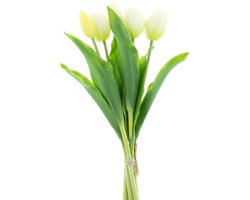 Buitengewoon de boet - Bosje kunst tulpen Holland Sally X5 cream 36 cm