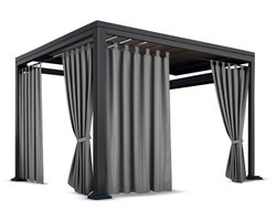 Buitengordijnen - 2 stuks - Waterdicht - Tuin - Pergola - Overkapping - Buiten gordijnen - Schaduwgordijn - paviljoens - Outdoor gordijnen