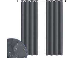 Buitengordijnen Outdoor Gordijn 2 Stuk - 132 x 213cm - Waterdicht Weerbestendig - Verduisterende Balkongordijn - ondoorzichtig - voor patio en pergola