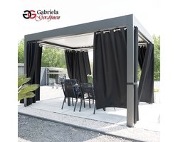 Buitengordijnen - set van 2 - Waterdicht - Tuin - Pergola - Overkapping - Buiten gordijnen - Schaduwgordijn - paviljoens - Outdoor gordijnen - Gabriela-Gordijnen nl