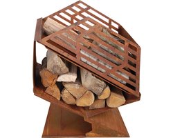 Buitenhaard - Corten met houtopslag - S - Esschert Design