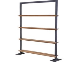 Buitenhof Tuinmeubelen houten Tuinscherm Nevada - Afscheidingscherm teak - Antraciet