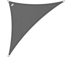 Buitenkado schaduwdoek driehoek 3x3x4,24 m - HDPE/RVS - antraciet