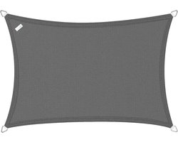 Buitenkado schaduwdoek rechthoek 2x2,5 m - HDPE/RVS - antraciet