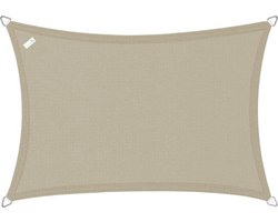 Buitenkado schaduwdoek rechthoek 2x3 m - HDPE/RVS - taupe