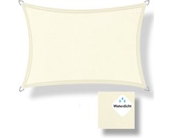 Buitenkado schaduwdoek waterdicht 2 x 3m, creme wit