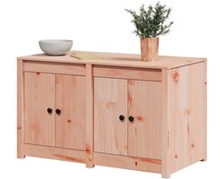 Buitenkeuken Kast - Opbergkast Tuin - Keuken Organiseren - Massief Hout - 106x55x64 cm - Bruin