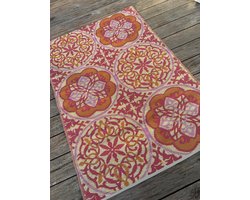 Buitenkleed 120-180cm, oranje/paars