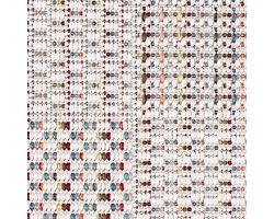 Buitenkleed 160x230 cm Crème Grijs Tegelpatroon - Waterdicht & Weerbestendig voor Tuin, Balkon en Terras