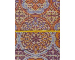 Buitenkleed 180 x 270 cm, Oranje/paars/crème