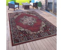 Buitenkleed Balkon Met Oosters Patroon Waterbestendig Kortpolig