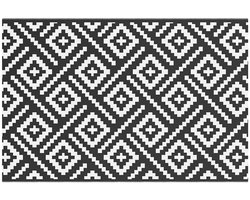 Buitenkleed | Buitentapijt ARAKIL 120x180 cm PP wit en zwart