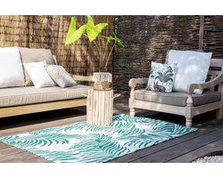 Buitenkleed - Buitentapijt - Buiten Decoratie - Outdoor - Campingkleed - Groen/Wit 118x180 cm