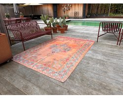 Buitenkleed, oranje 230cm x 160cm gemaakt van PET Flessen