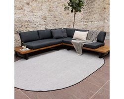 Buitenkleed Ovaal Mono - Zwart/Wit - Dubbelzijdig - EVA Interior - 160 x 230 cm - (M)