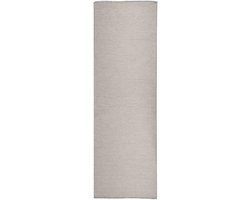 Buitenkleed Plat Geweven - Terraskleed Balkonkleed - Buiten Leven - UV- en Weerbestendig - 80x250 cm - Taupe