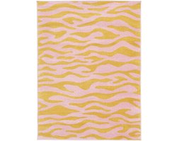 Buitenkleed - Terraskleed Tuinkleed - Buiten Leven - Waterafstotend UV-bestendig - 200x300 cm - Geel Roze